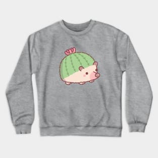 Cute Cactus Hedgehog Funny Crewneck Sweatshirt